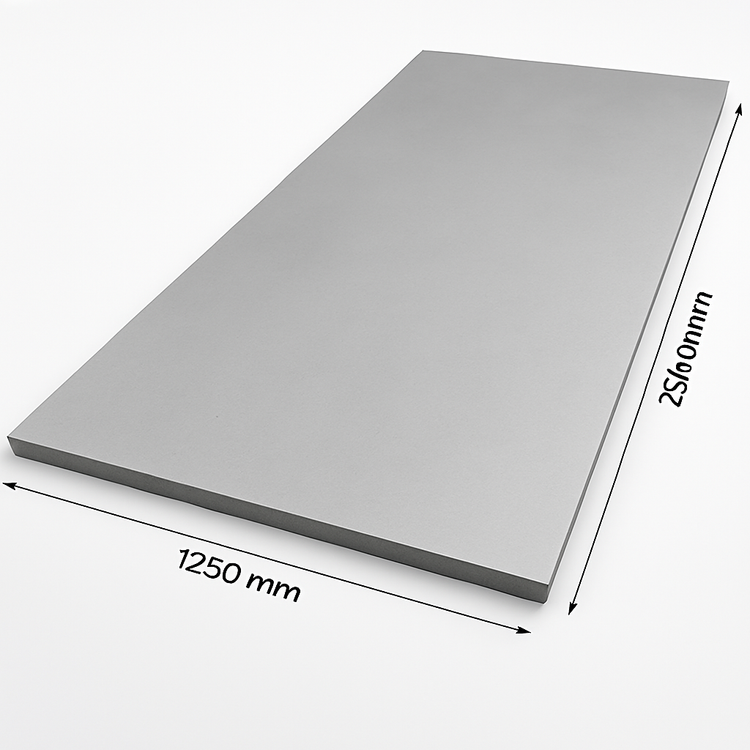 a 5mm thick matte steel1250