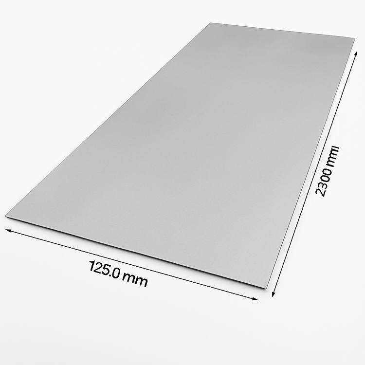 a 0.8mm thick matte steel