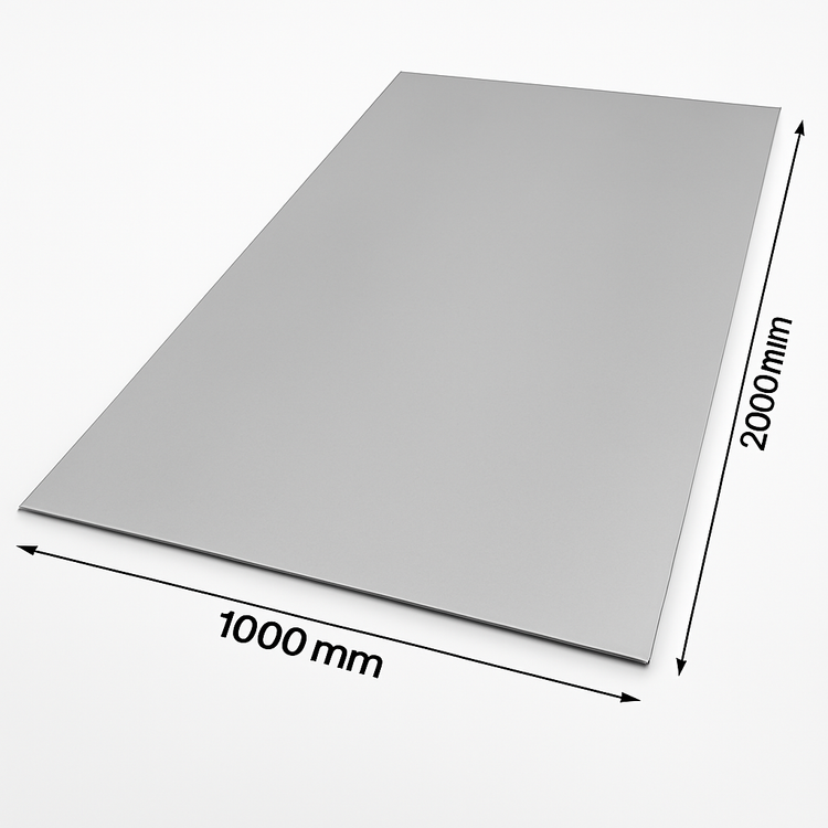 a 1.5mm thick matte steel